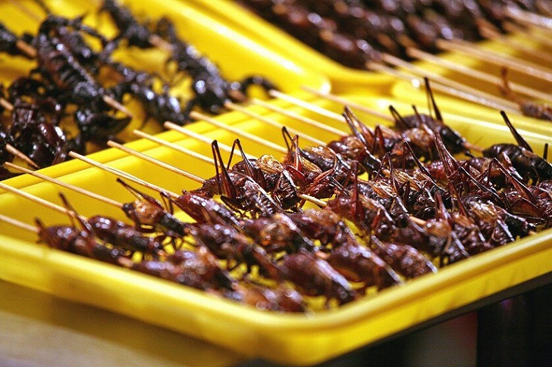 Шашлык из кузнечиков, Китай