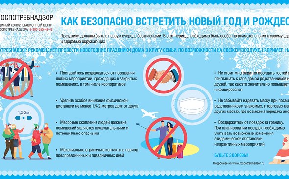 Специалисты Роспотребнадзора советуют россиянам провести новогодние праздники дома