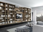 Стеллаж в гостиной: лучшие идеи и решения